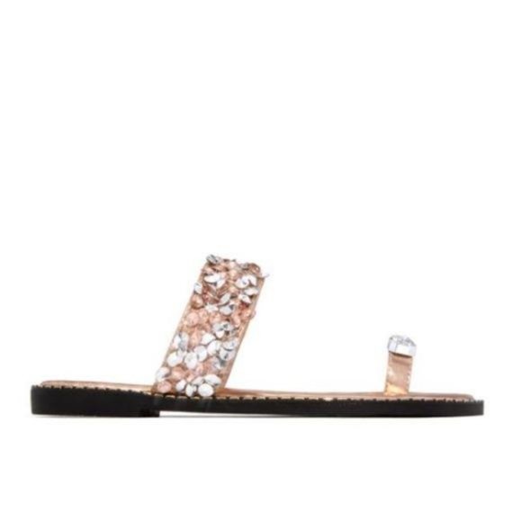 Embellished Lux Slides – Rose Gold - Picture 3 of 4